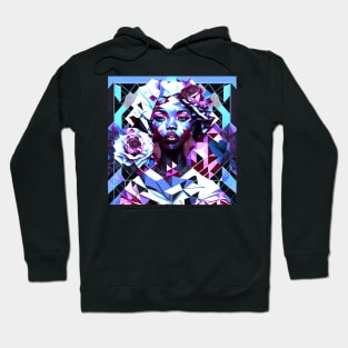 [AI Art] Beautiful (though nonexistent) Rose lady - Geometric Art Style Hoodie